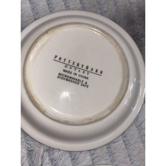 Pottery Barn Outlet Set of 4 Appetizer Snack Dessert Plates Vegetable Images - Picture 10 of 10